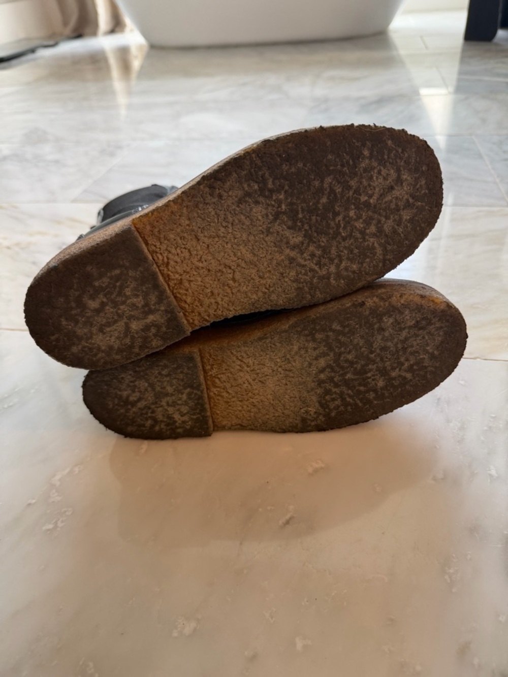 Ganni Black Leather Platform Chelsea Boots - Picture 4 of 4